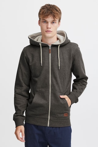 BLEND Zip-Up Hoodie 'Hulker Teddy' in Grey: front