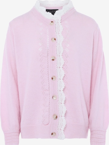 NAEMI Knit Cardigan in Pink: front