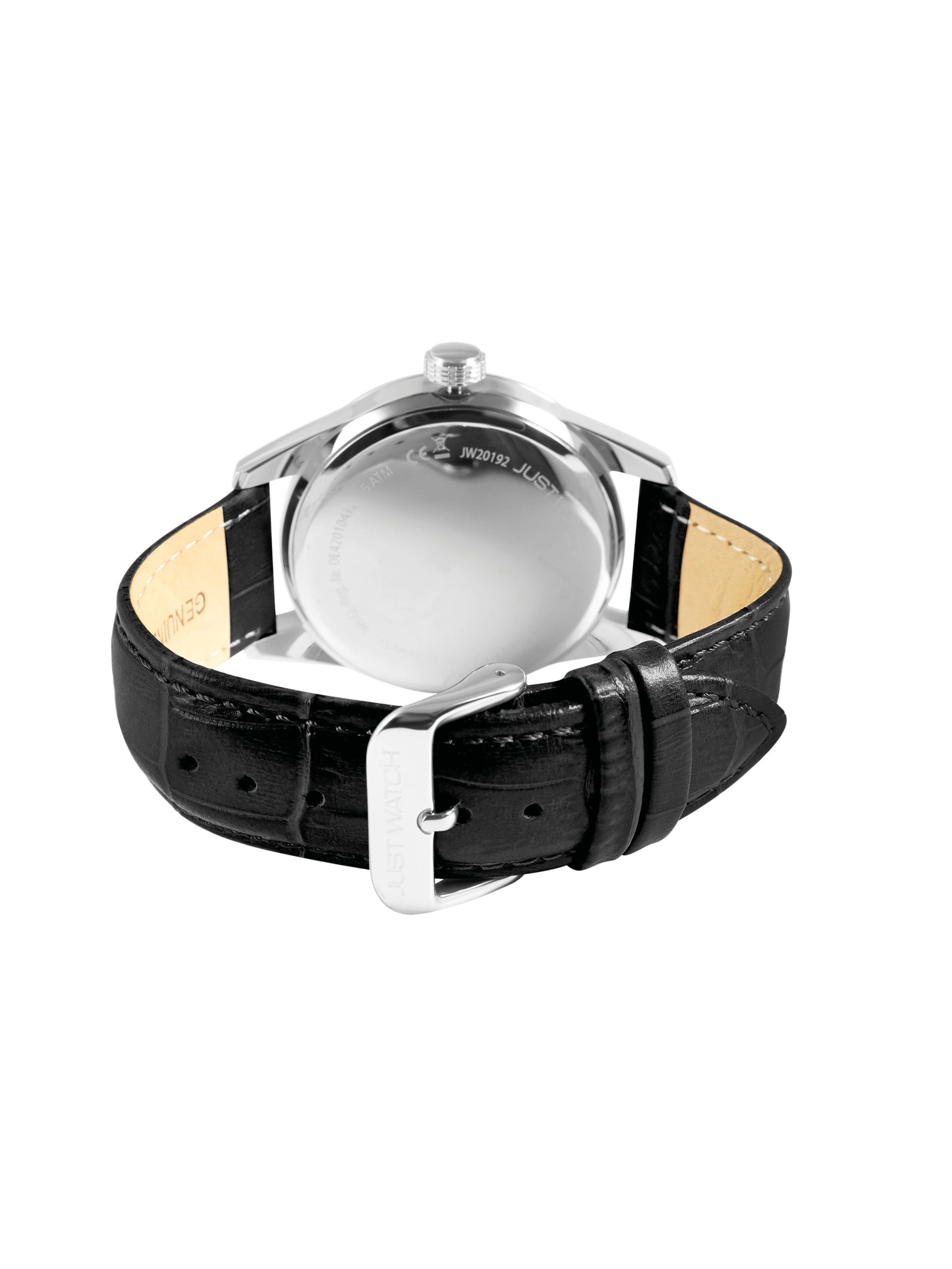 Just Watch Analog Watch 'Datumsanzeige' in Black