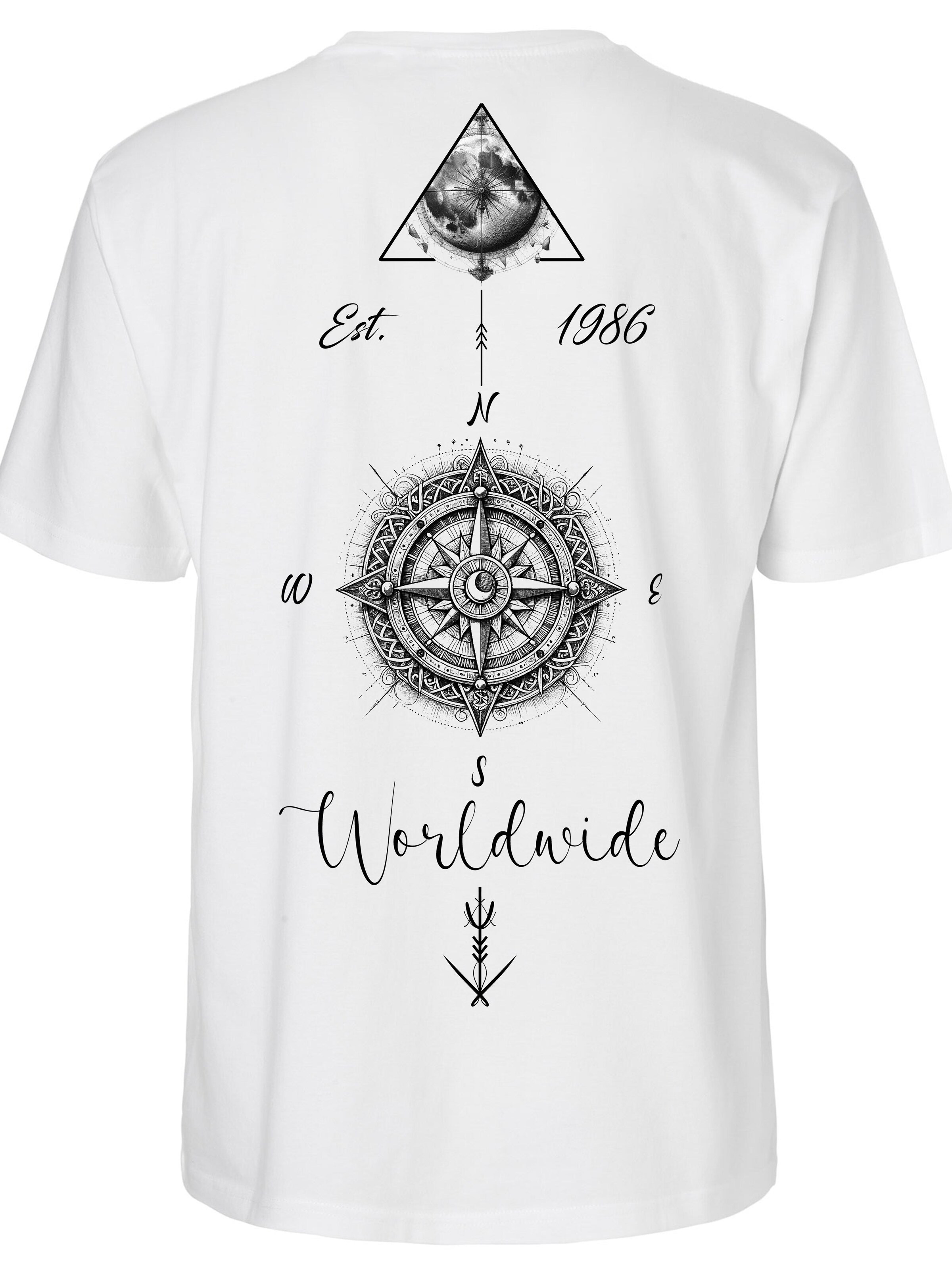 RMK Shirt 'Kompass'‌‌‌‌ in Weiß: Vorderseite