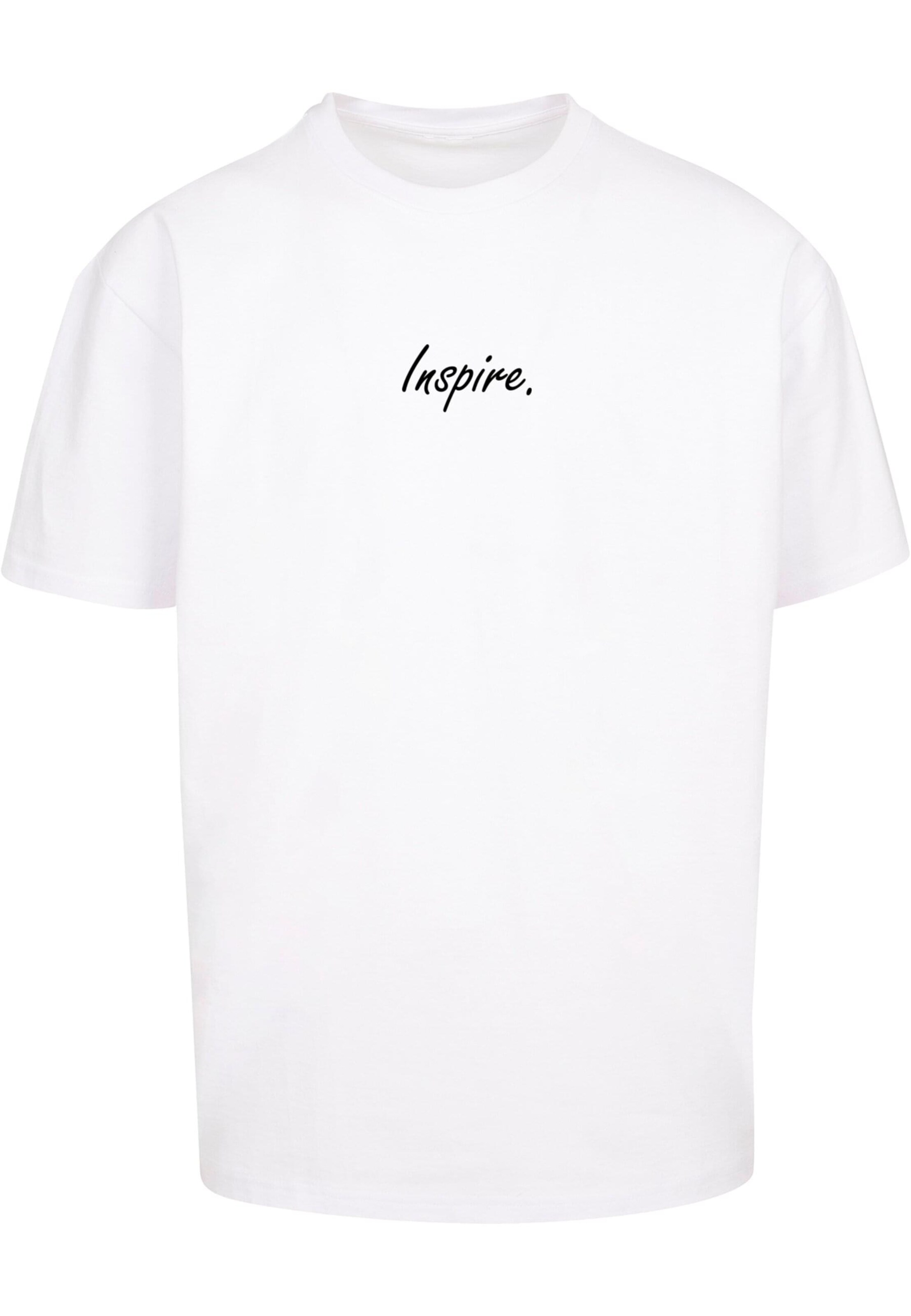 Merchcode T-Shirt 'Inspire' in Weiß: Vorderseite