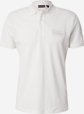 Tricou 'E-AMUNDSEN 1' de la NAPAPIJRI pe alb: față