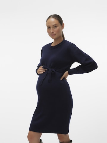 MAMALICIOUS Knitted dress 'NEWANNE' in Blue: front