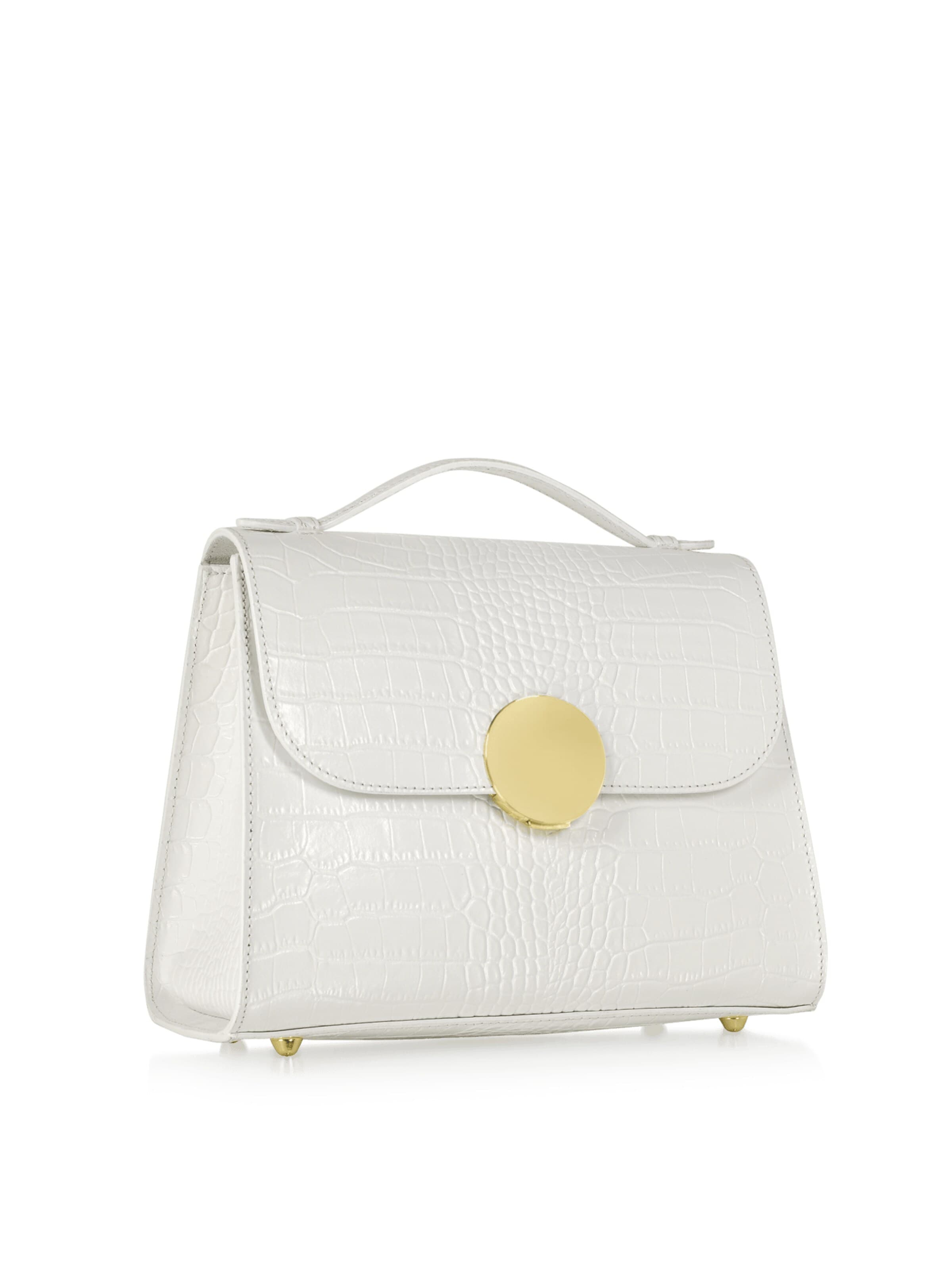 LeParmentier Handtasche 'Bombo Croco'‌‌‌‌‌‌‌‌‌‌ in Weiß