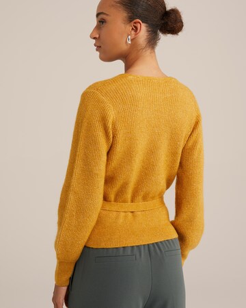 WE Fashion Knit cardigan in Yellow