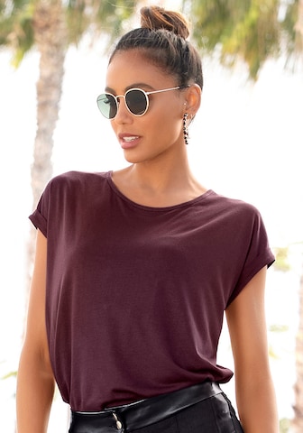 LASCANA Shirt in Purple: front