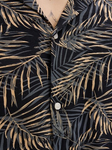 JACK & JONES Классический крой Рубашка 'JJEJeff Tropical' в Черный