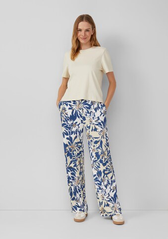 s.Oliver Wide leg Broek in Beige: voorkant