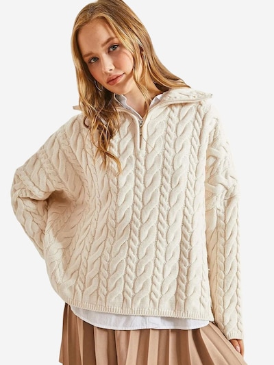 Bianco Lucci Pullover 'Pullover' em S-M em bege, Vista do artigo