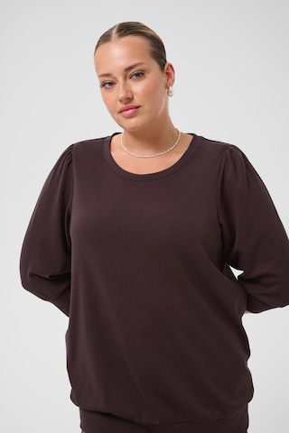 KAFFE CURVE - Sudadera 'KCAnnia' en marrón