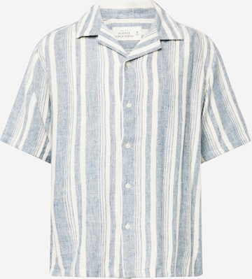 Abercrombie & Fitch Comfort fit Button Up Shirt in Blue: front