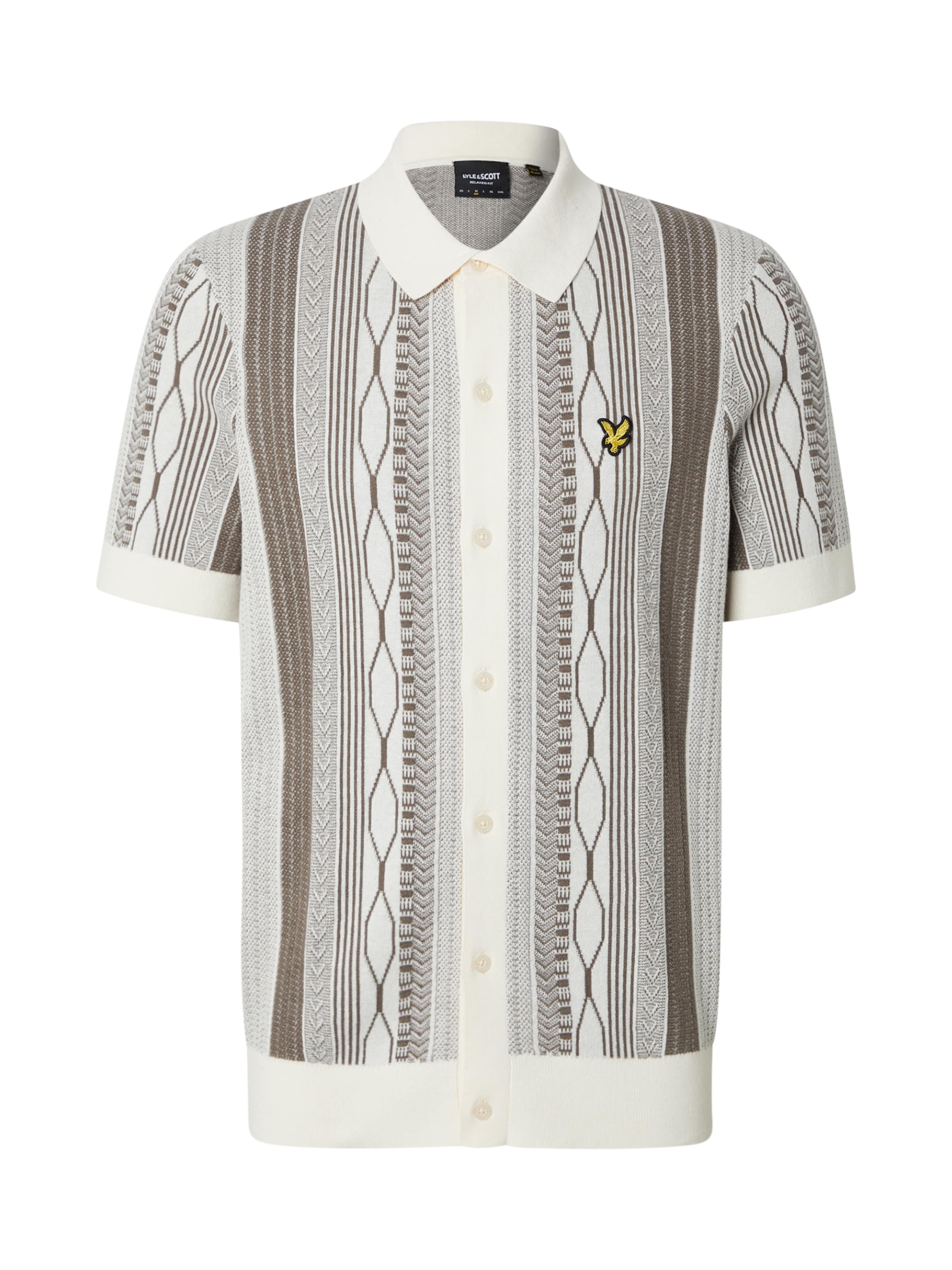 Pull-over Lyle & Scott en beige : devant