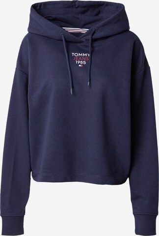 Tommy Jeans Mikina 'Essential' – modrá: přední strana