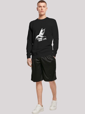 F4NT4STIC Sweatshirt 'Batman The Strong Silent Type Superheld' in Zwart