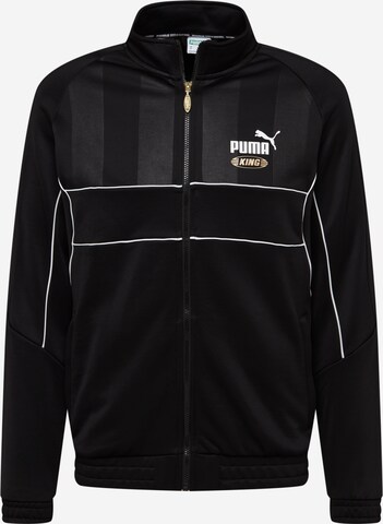 PUMA Zip-Up Hoodie 'King' in Black: front