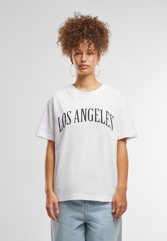 Miss Tee Shirt 'Los Angeles City' in Wit: voorkant