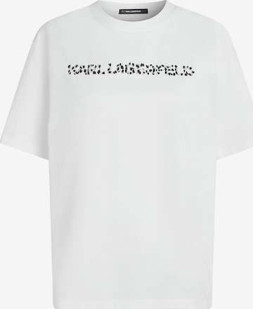 balta Karl Lagerfeld Marškinėliai: priekis