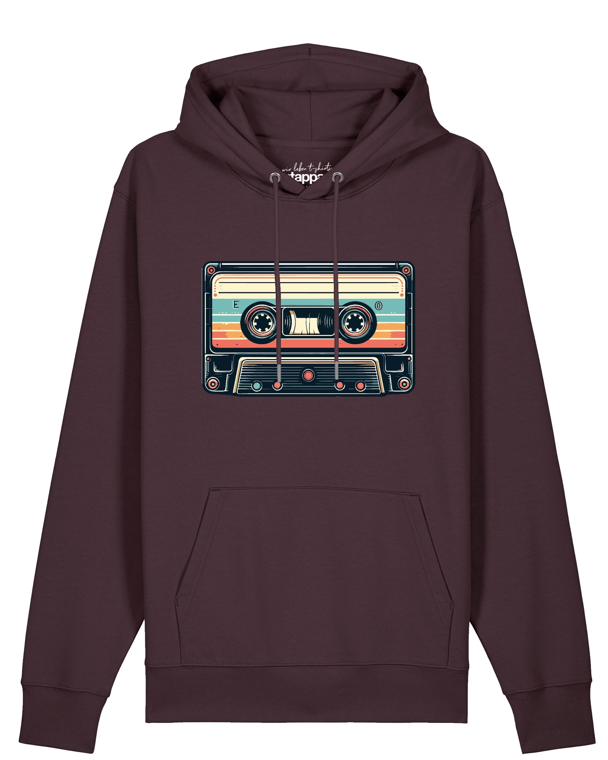 Watapparel Sweatshirt 'Retro Kassette' in Red: front