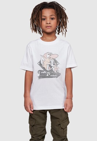ABSOLUTE CULT T-Shirt 'Tom And Jerry - Baseball Caps' in Weiß: predná strana