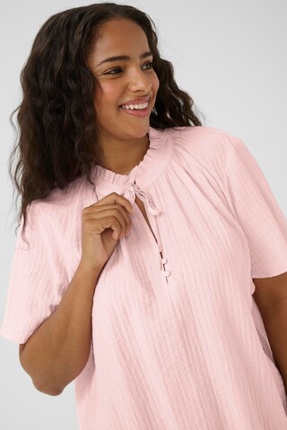 KAFFE CURVE Bluse 'Lisana' in Pink