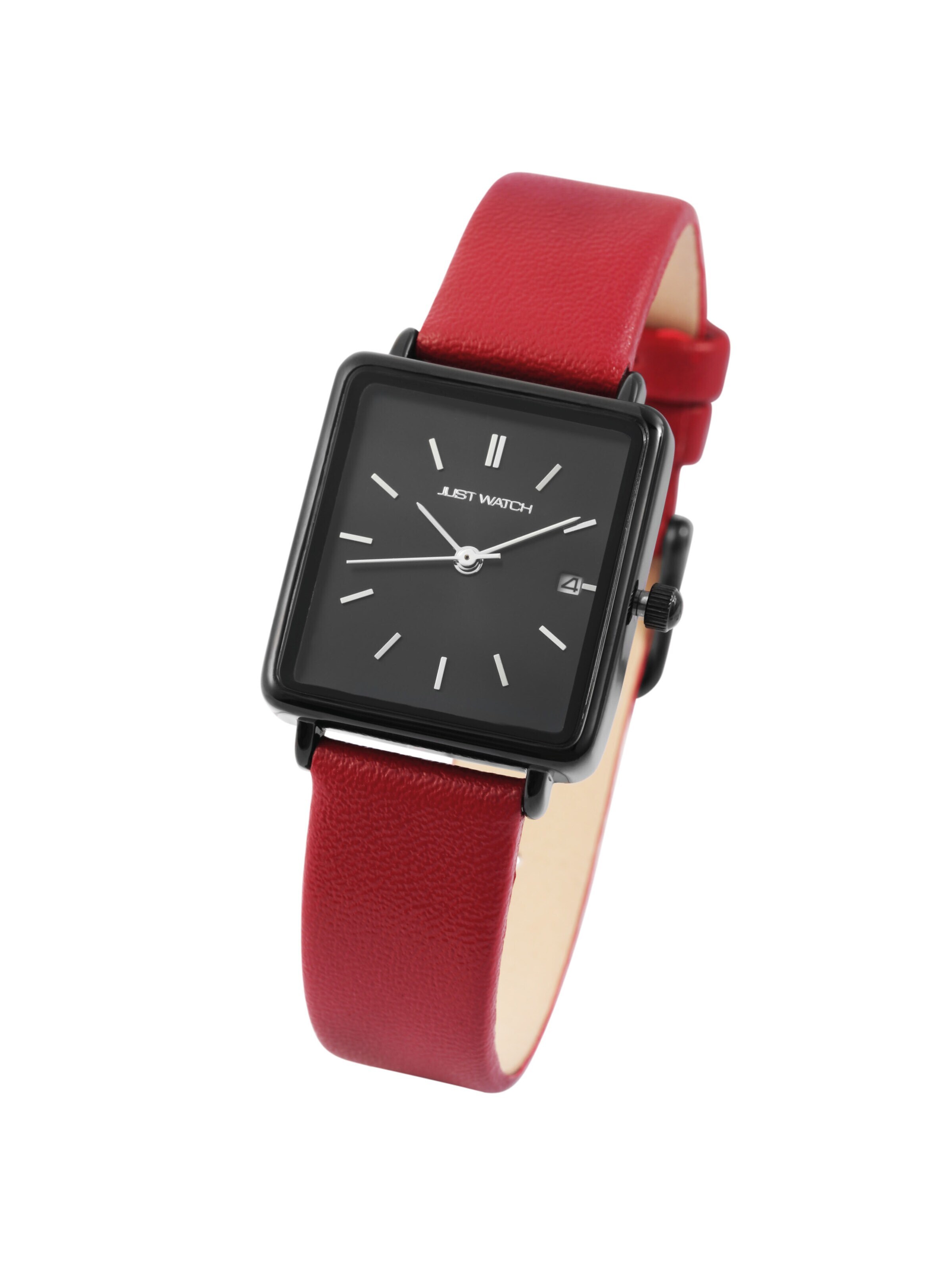 Just Watch Analoguhr 'Nancy, Datumsanzeige'‌‌‌ in Rot: Vorderseite