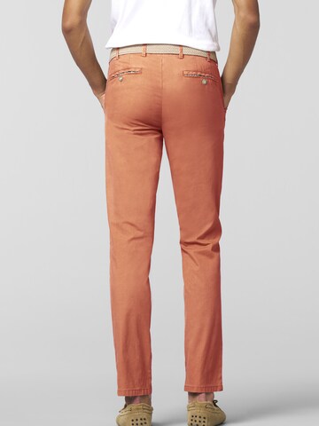 MEYER Regular Hose 'FLEX BAUMWOLL CHINO' in Orange