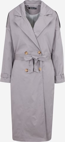 Missguided Between-Seasons Coat in Grey: front
