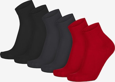 normani Socken in grau / rot / schwarz, Produktansicht