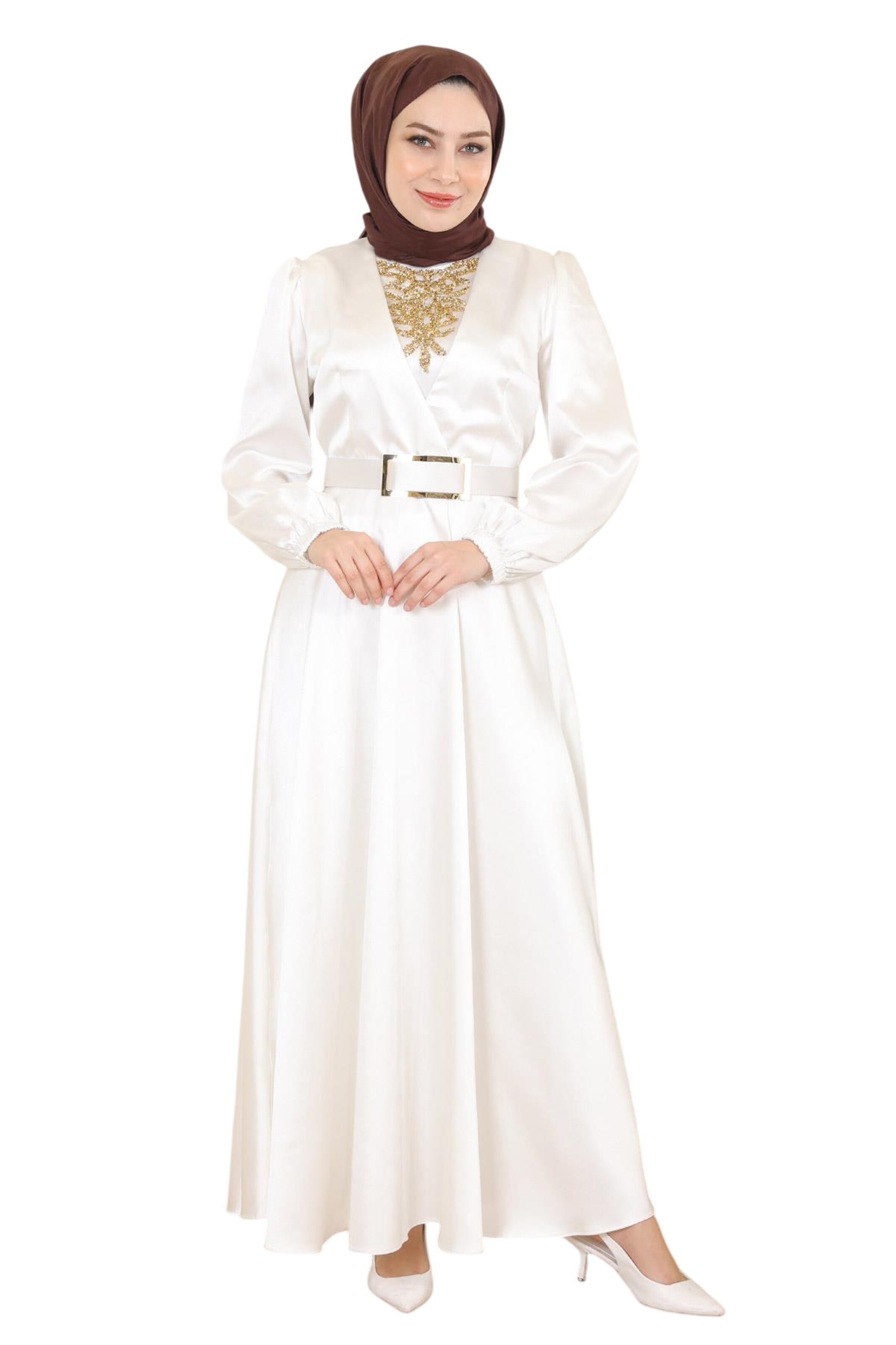 MODAMIHRAM Evening dress in White: front
