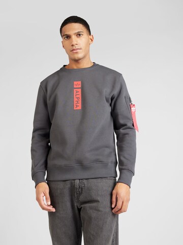 ALPHA INDUSTRIES Sweatshirt in Grijs: voorkant