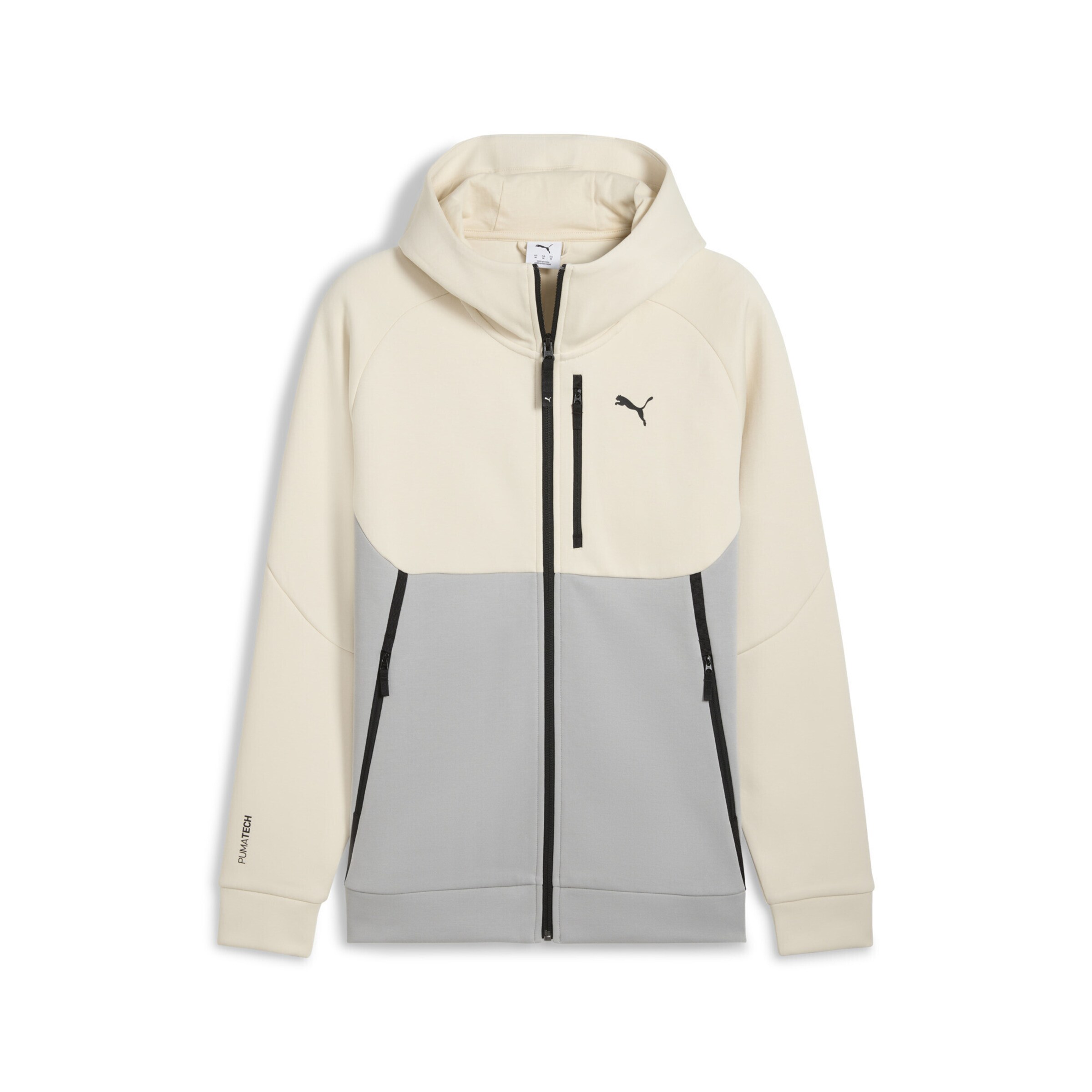 PUMA Sports sweat jacket 'Pumatech' in White: front