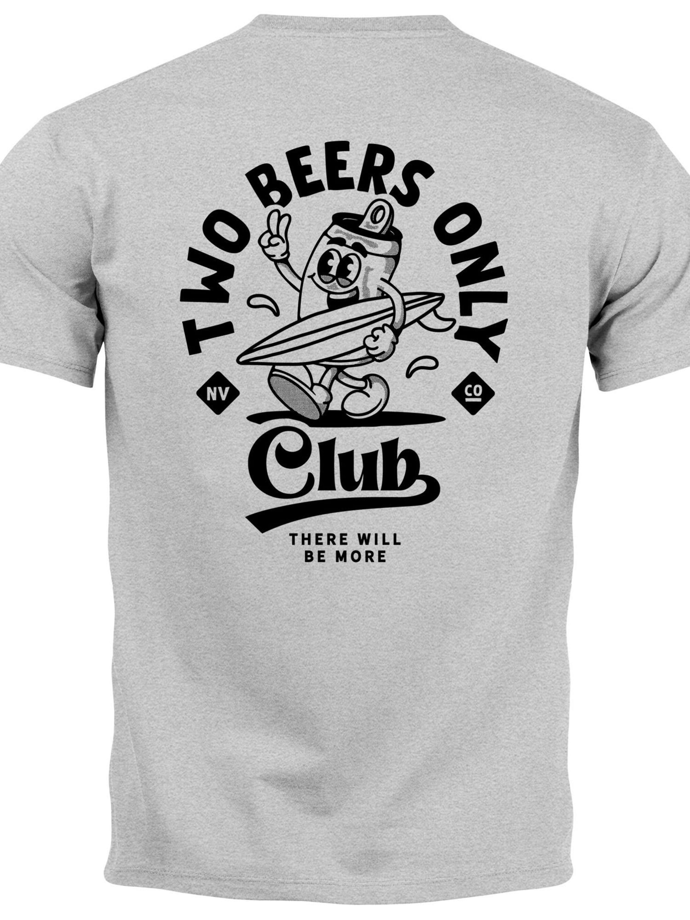 Neverless Shirt 'Two Beers only' in Grey