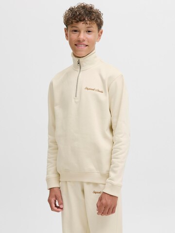 Sweat Jack & Jones Junior en blanc : devant