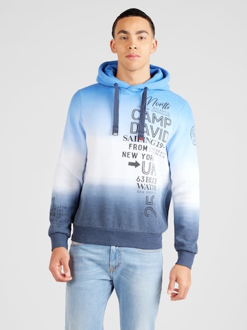 CAMP DAVID - Sweatshirt em azul: frente