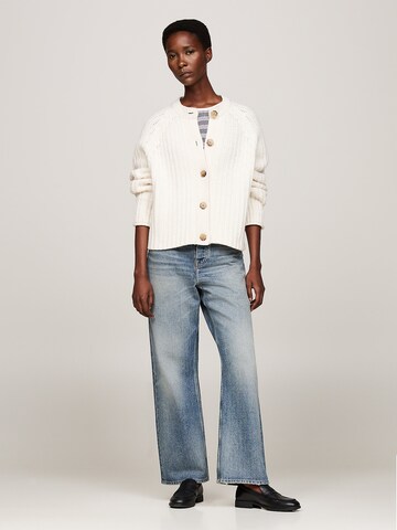 TOMMY HILFIGER Strickjacke (GOTS) in Beige