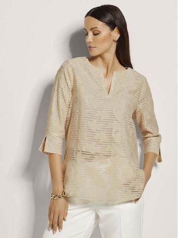 MADELEINE Bluse in Beige: Vorderseite