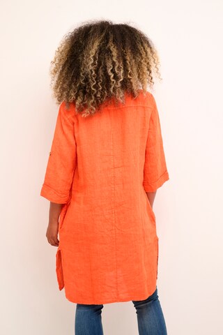 Robe 'Bellis' Cream en orange