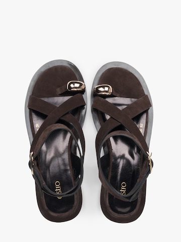Estro - Sandalias con hebilla '11-10-80' en marrón