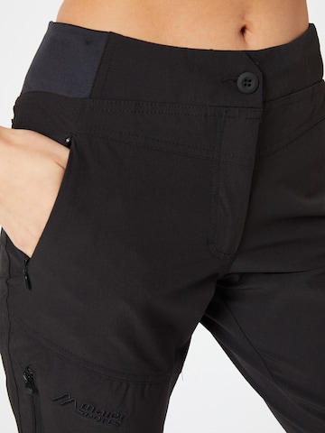 Regular Pantaloni outdoor de la Maier Sports pe negru