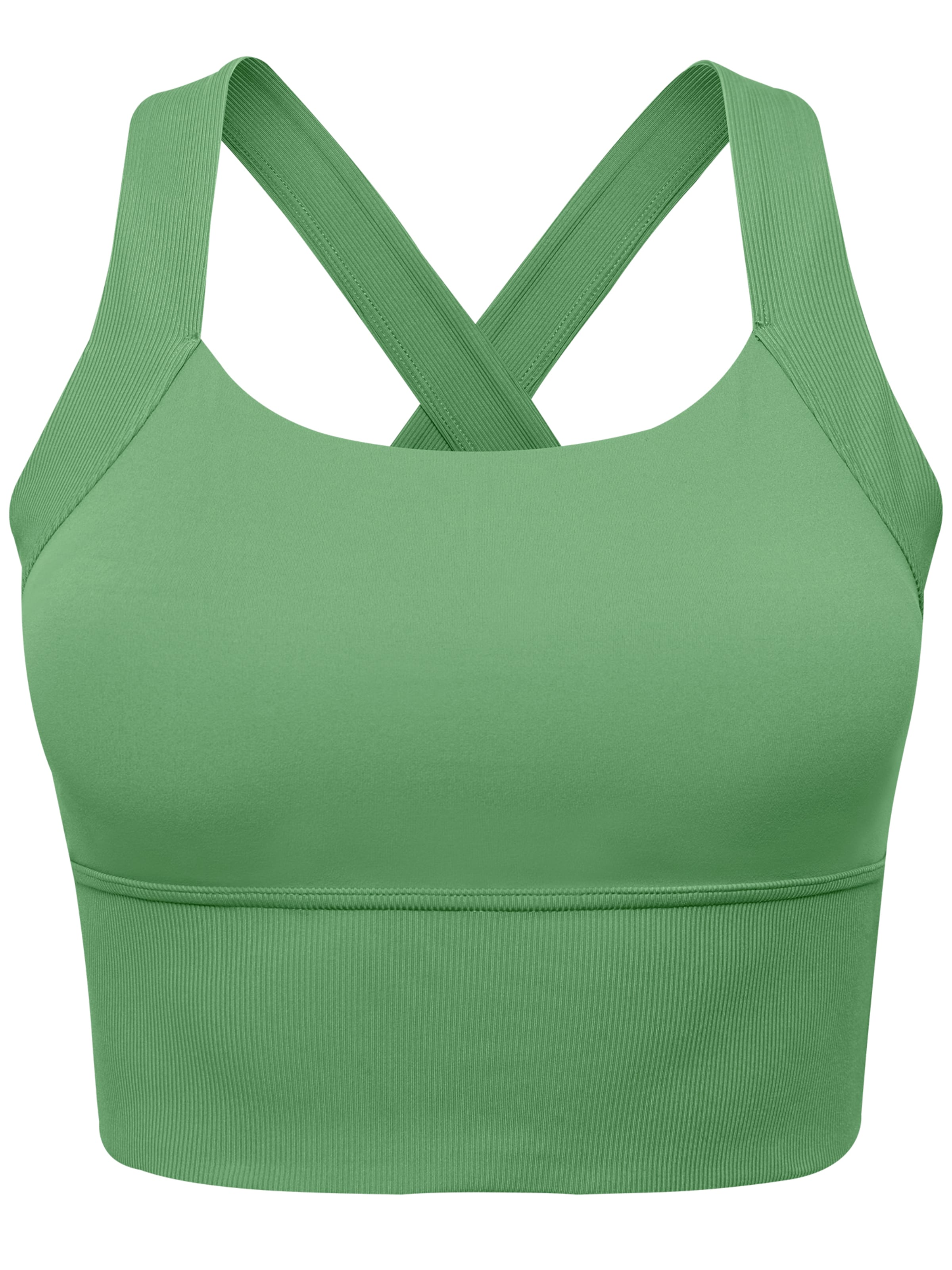 Yvette T-shirt Sports Bra 'Yvette Sport-BH Flora, Grün' in Green: front