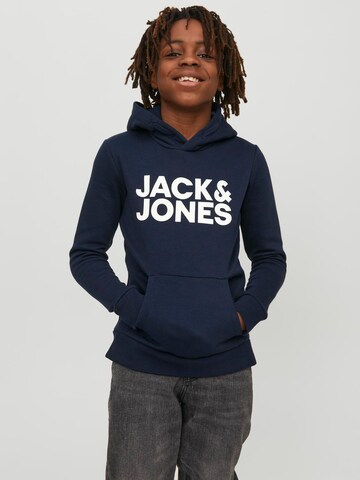 Coupe regular Sweat Jack & Jones Junior en bleu : devant