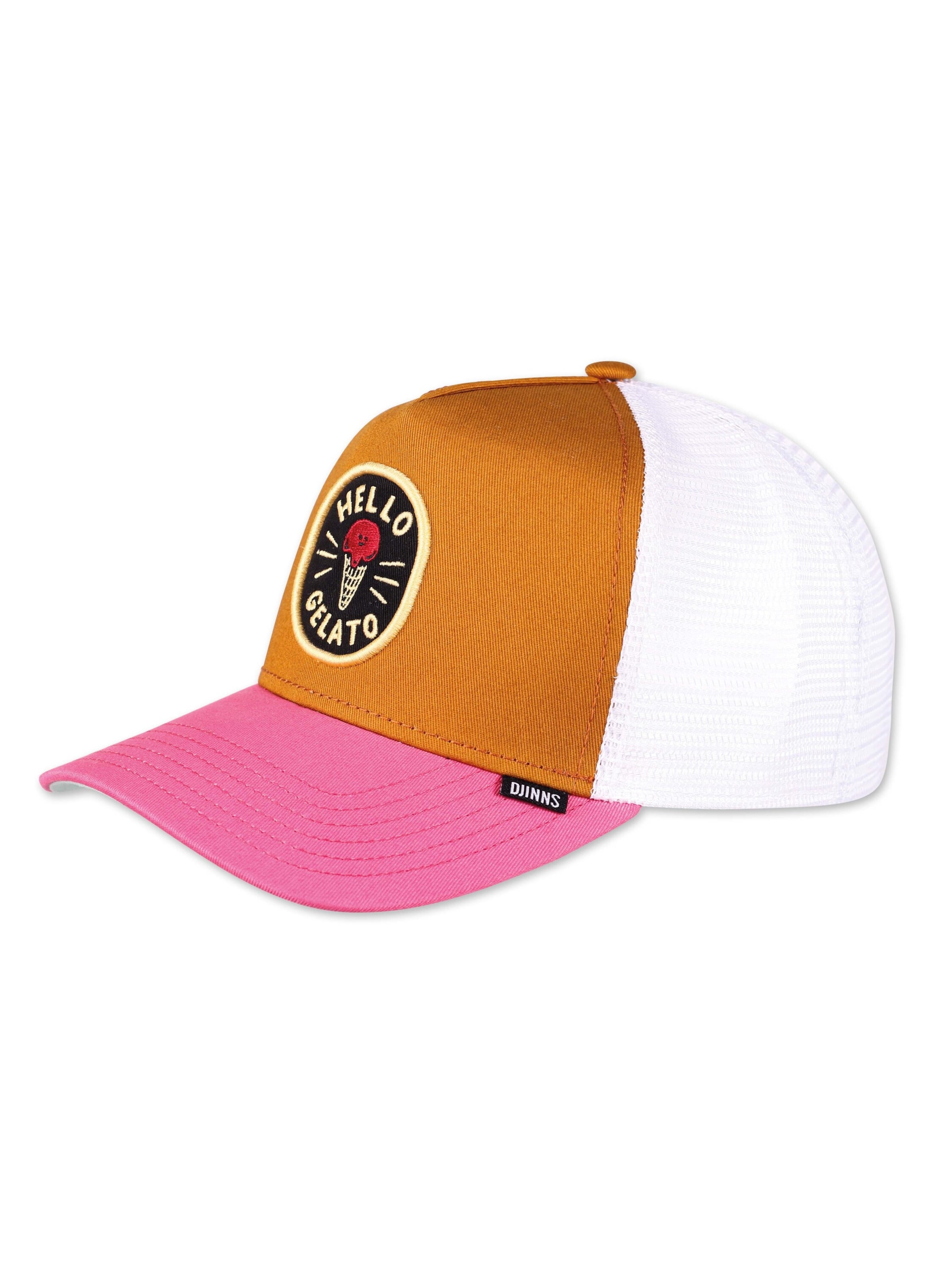 DJINNS Kšiltovka 'HFT Food Gelato' – hnědá: přední strana