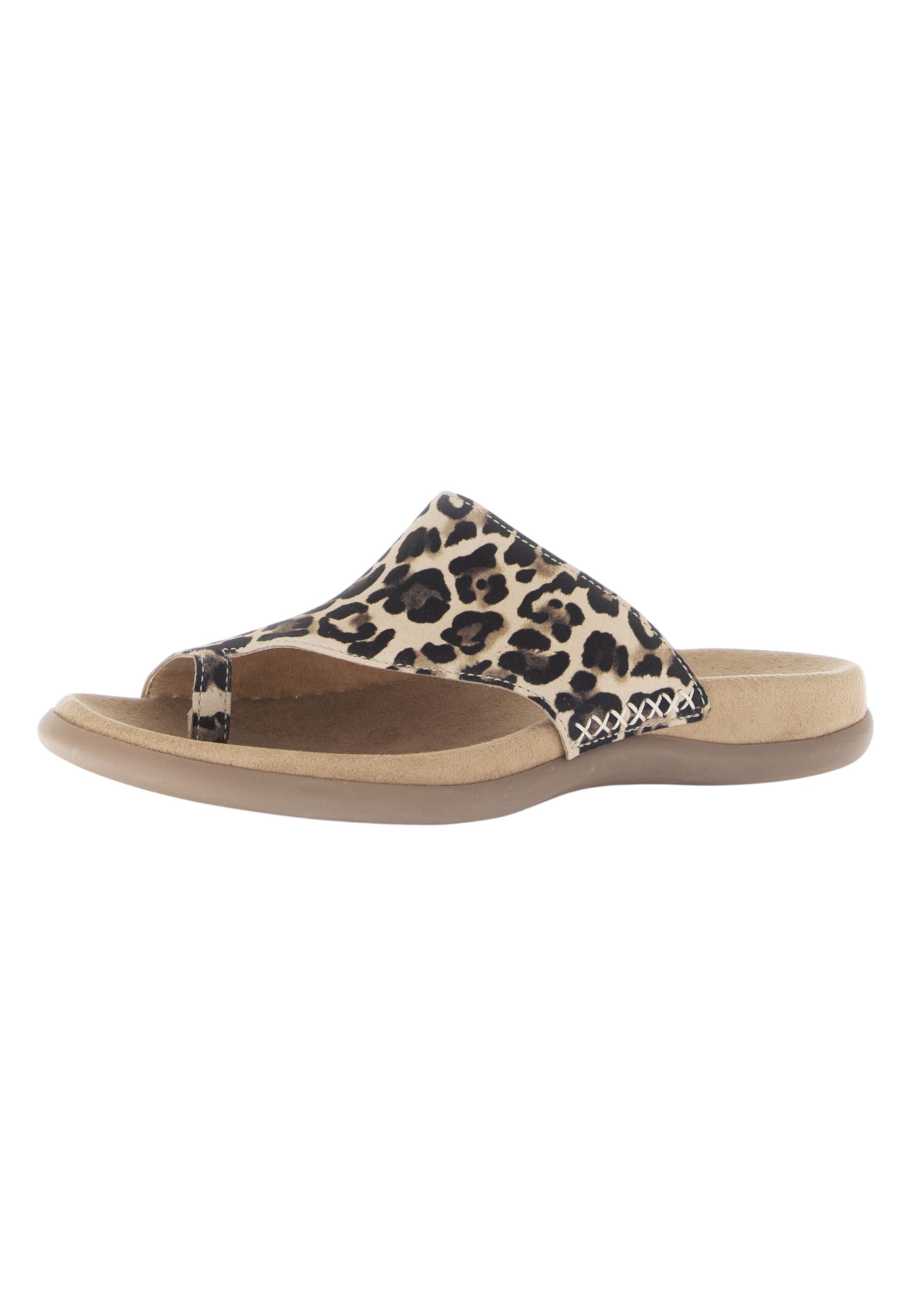 GABOR - Chinelos de dedo em castanho: frente