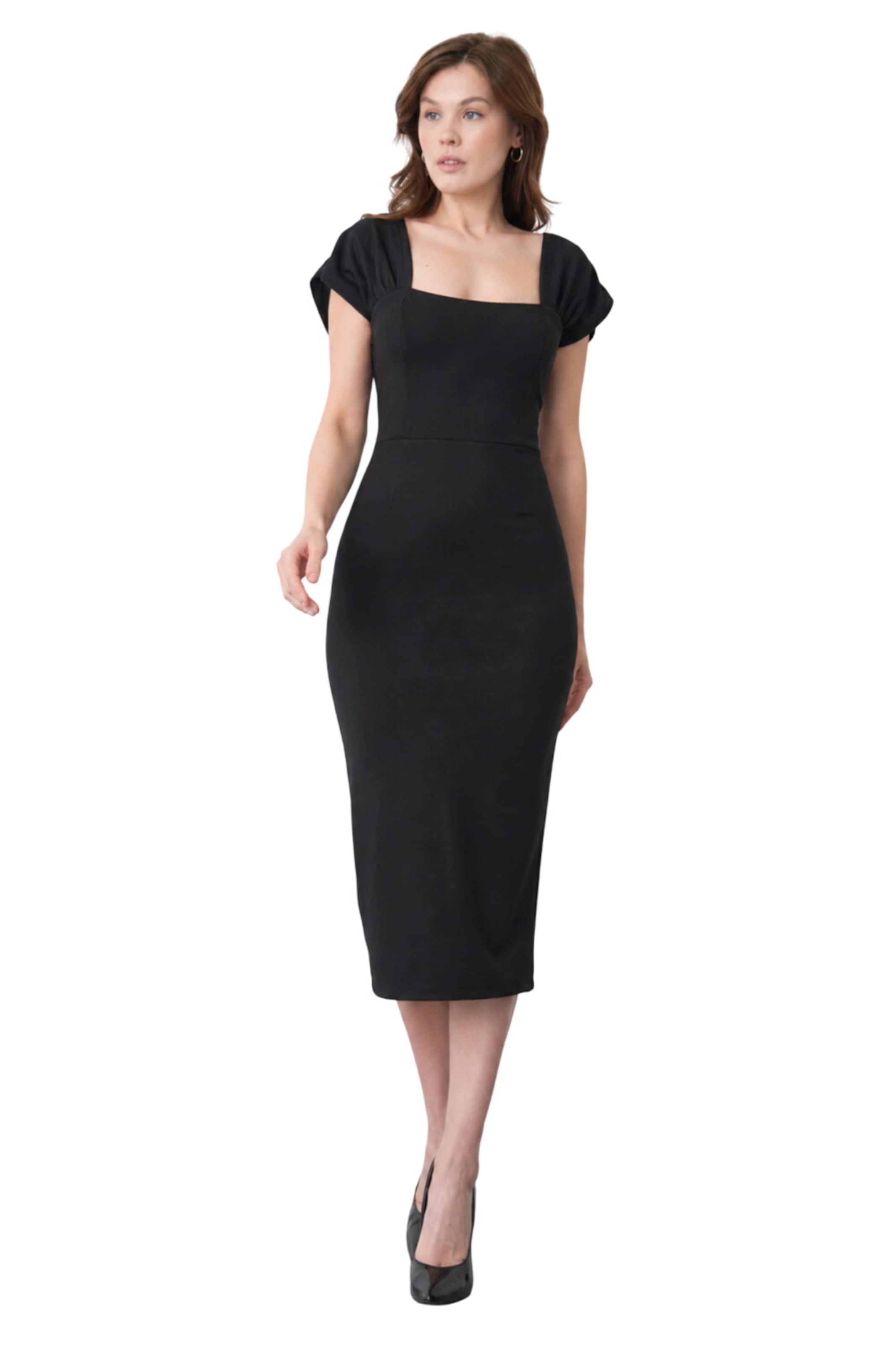 WOMAN VISION Kleid in Schwarz: Vorderseite