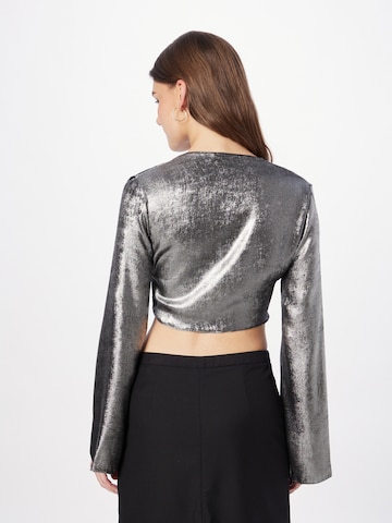 Nasty Gal Blouse in Silver