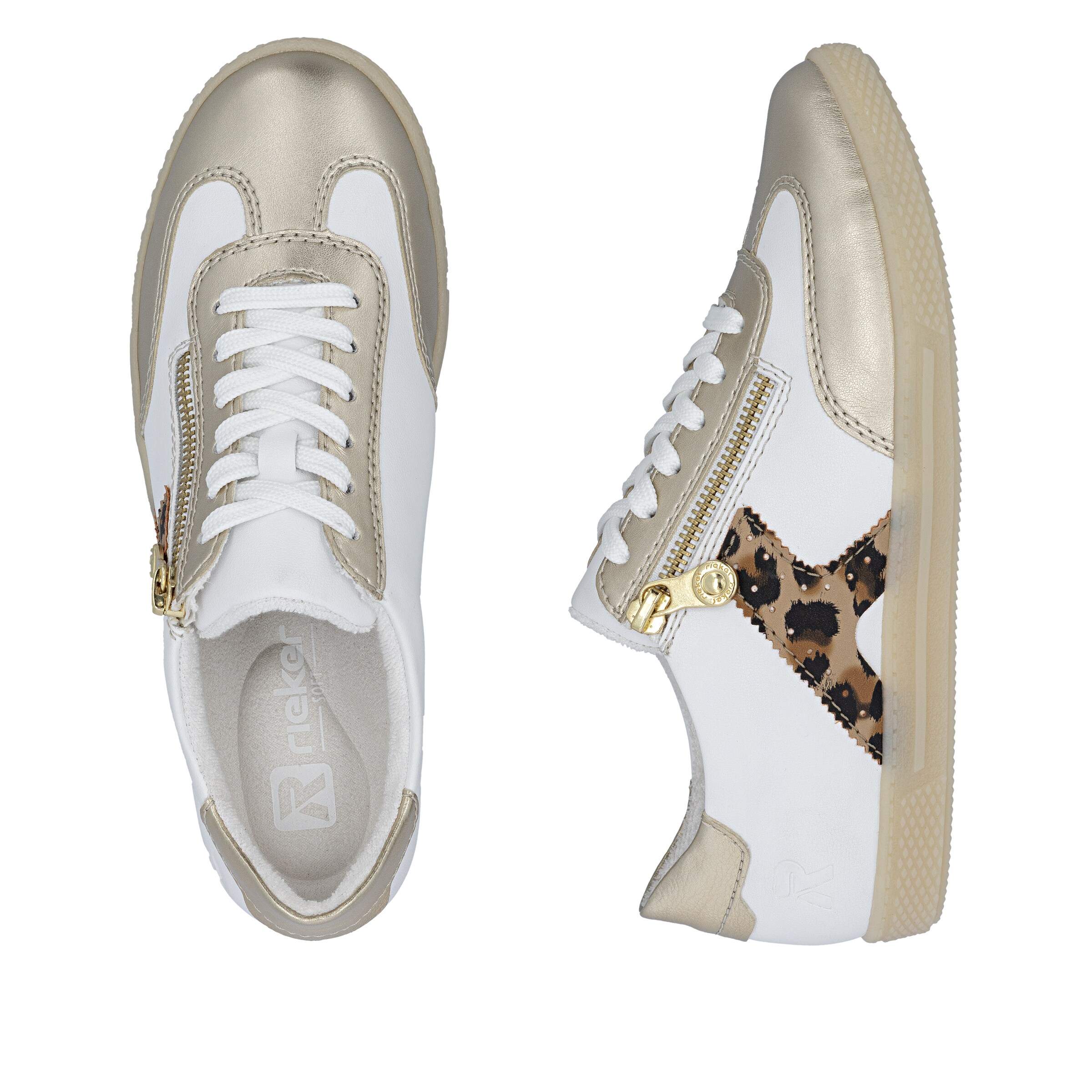 Baskets basses Rieker en blanc