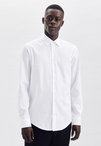 SEIDENSTICKER Slim fit Business Shirt in White: front