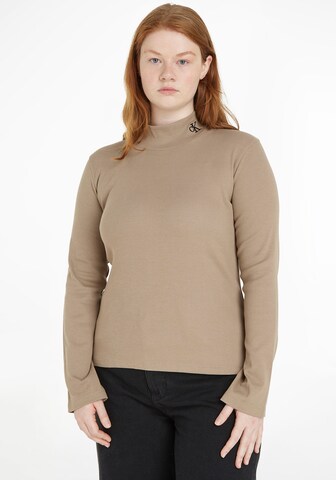 Calvin Klein Jeans Curve Shirt in Beige: predná strana
