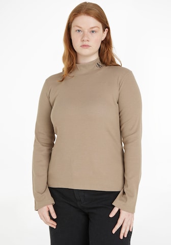 Calvin Klein Jeans Curve Shirt in Beige: front