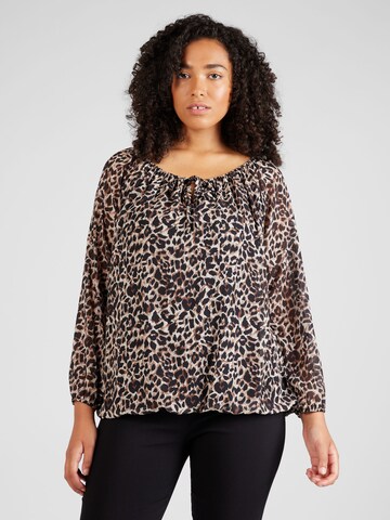 Z-One Blouse 'Cara' in Zwart: voorkant